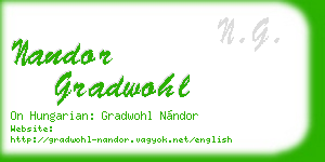 nandor gradwohl business card